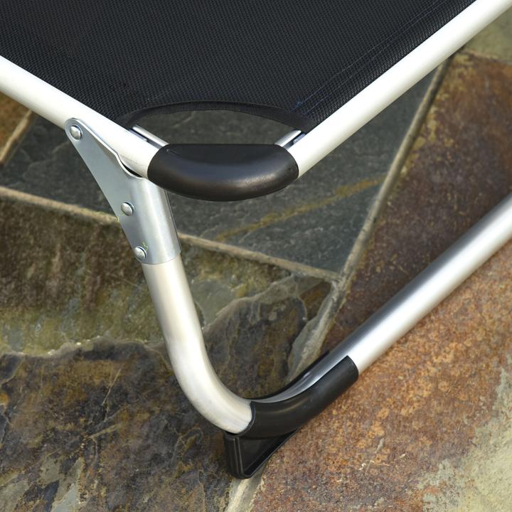 Image du produit Outsunny Chaise longue de jardin réglable en 5 positions (80 cm)