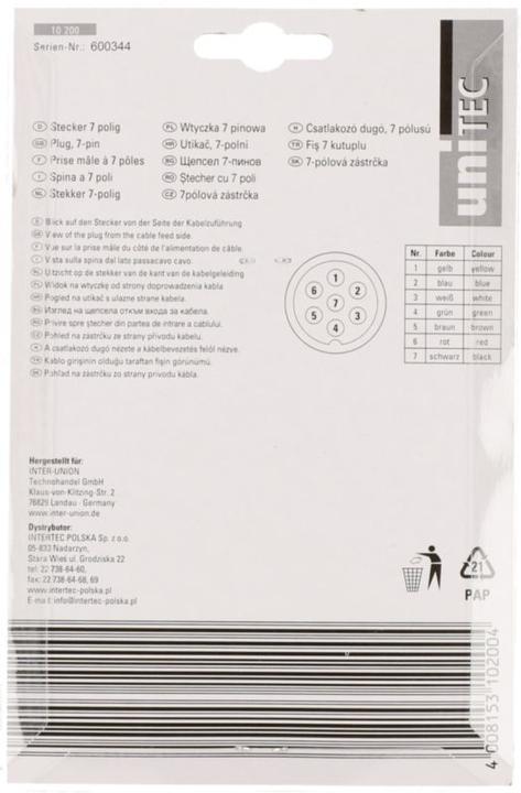 Actual product image Unitec Plug 7-pin