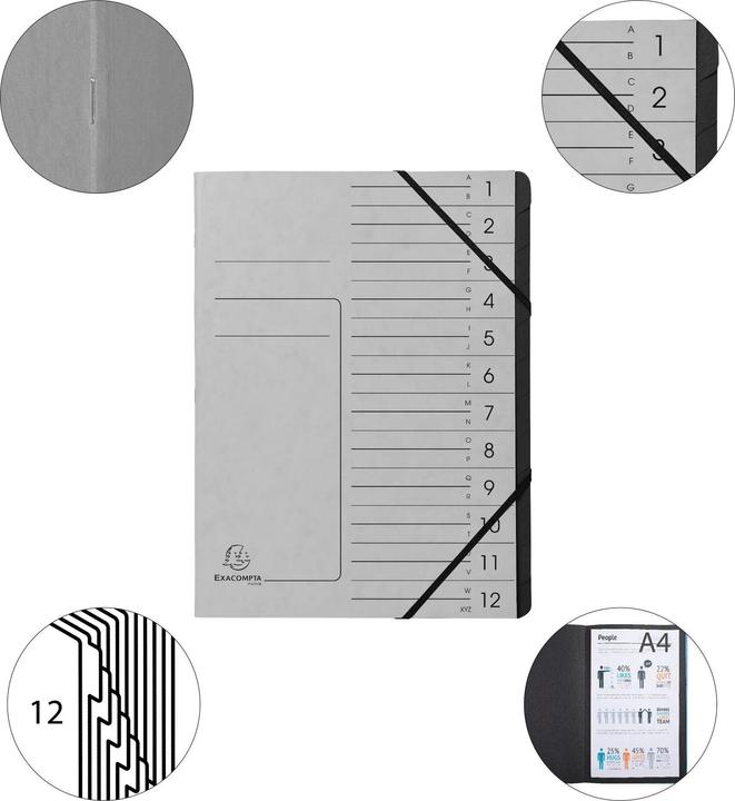 Produktbild Exacompta Geheftete Ordnungsmappen (A4, 1 x)