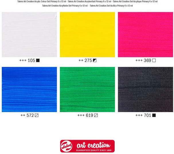 Produktbild Royal Talens Talens Art Creation Acrylfarben-Set Primär, 6x12ml (12 ml)