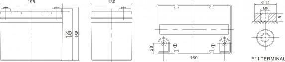 Immagine prodotto Ritar Batteria al gel DG12-33 (33000 mAh)
