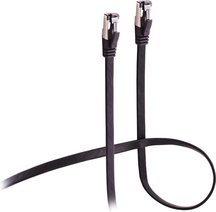 Shiverpeaks Cavo patch Flexline® CAT 8.1 U/FTP PIMF, piatto altamente flessibile nero 0,25 m (U/FTP, CAT8.1, 0.25 m)