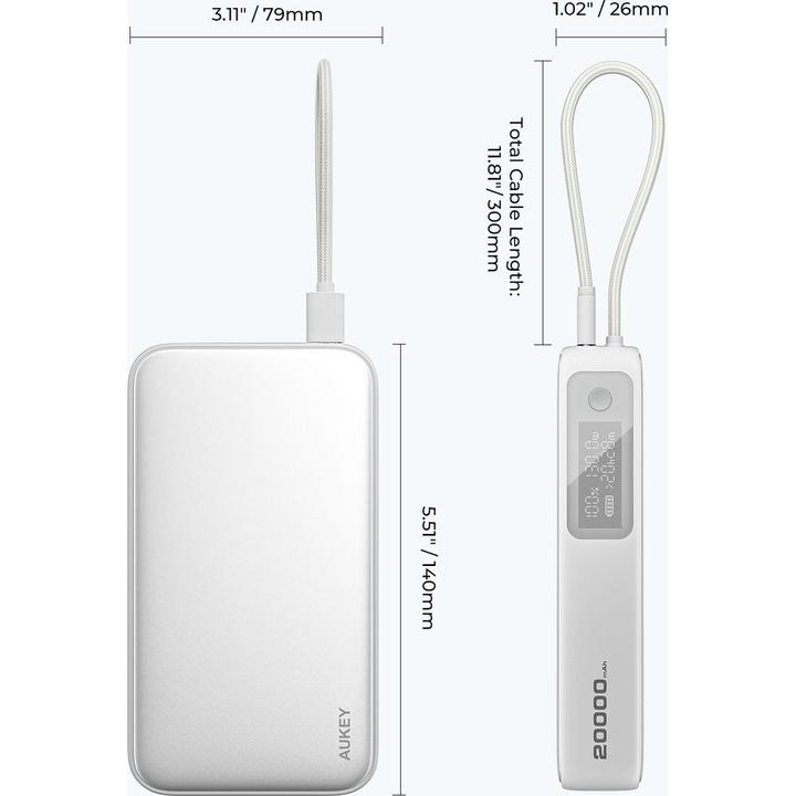 Produktbild Aukey Spark Sling (20000 mAh, 130 W, 74 Wh)