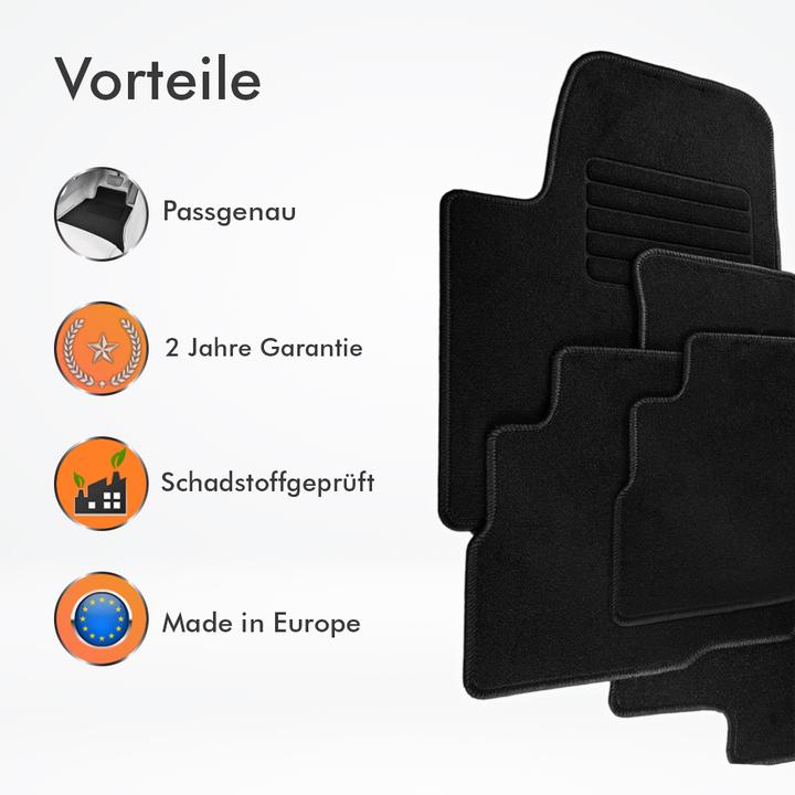 Produktbild Rigum Textil Fussmatten für VW T7 Multivan (3te Sitzreihe / sichtbare Schiene) ab 2022 - (1 Set à 3 Fussmatten)