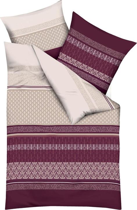 Produktbild Kaeppel Biber Bettwäsche Valencia bordeaux (Bettwäsche Set, 135x200 cm + 80x80 cm)