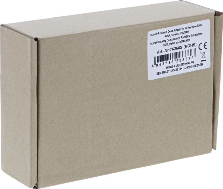 Image du produit InLine Prise pour panneau de brassage en saillie pour 8x Keystone RJ45