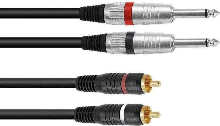 Produktbild Omnitronic Cinchkabel 2x6,3mm Klinke - 2xCinch (1.50 m, 6.3mm Klinke (Jack), Cinch)