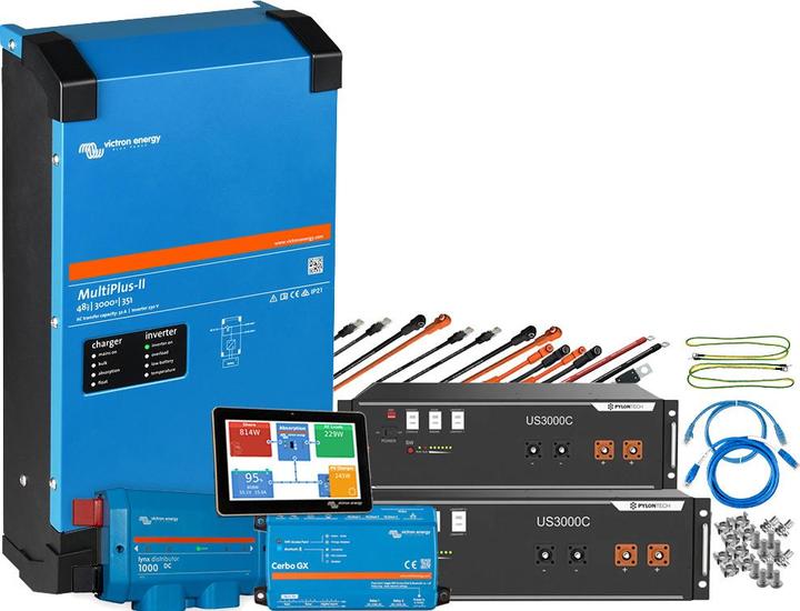 Produktbild Offgridtec Backup-Kit Nachrüstsatz mit Pylontech US3000C Akku Victron Multiplus II 48/5000 1-Phasig (Solarstecker)