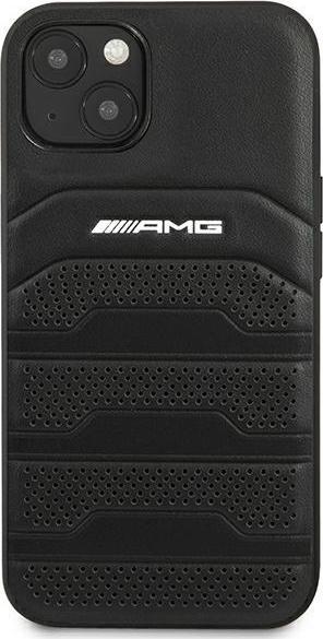 Actual product image Mercedes AMG AMHCP14MGSEBK iPhone 14 Plus 6.7" czarny/black hardcase Leather Debossed Lines (Apple iPhone 14 Plus)
