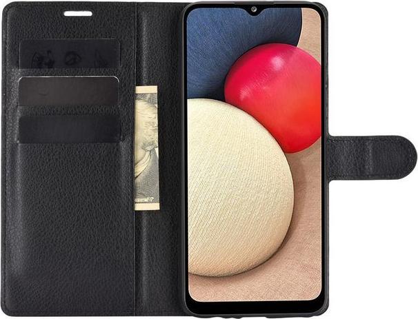 Actual product image MU Classic Litchi Leather Bookcover Series (Samsung Galaxy A02s)