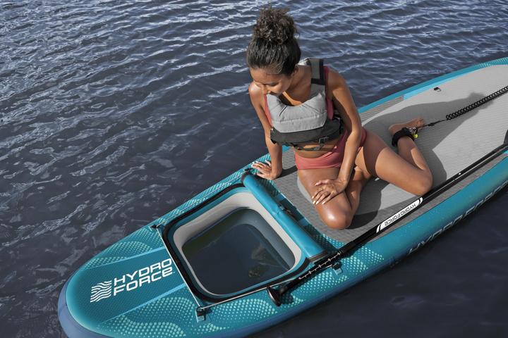 Actual product image Bestway Hydro Force Aqua Drifter View Inflatable Stand-Up Paddleboard Set with Built-in Window 3.35 m