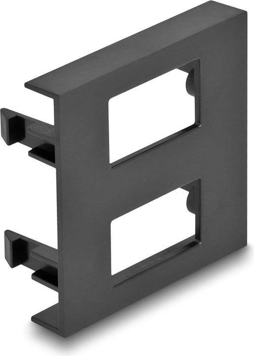 Produktbild Delock Easy 45 Modulblende 2 x Rechteck-Ausschnitt 12,5 x 21,5 mm, 45 x 45 mm 5 Stück schwarz