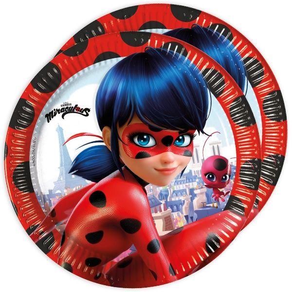 Actual product image Procos Party Plate Miraculous Ladybug