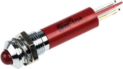 Produktbild Rs Pro LED erhaben 8mm chrom 24Vdc HE rot