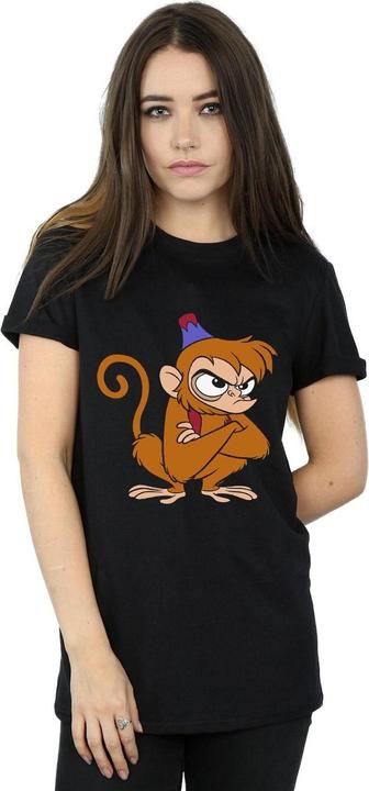 Actual product image Disney Womens/Ladies Aladdin Angry Abu Cotton Boyfriend T-Shirt (L)