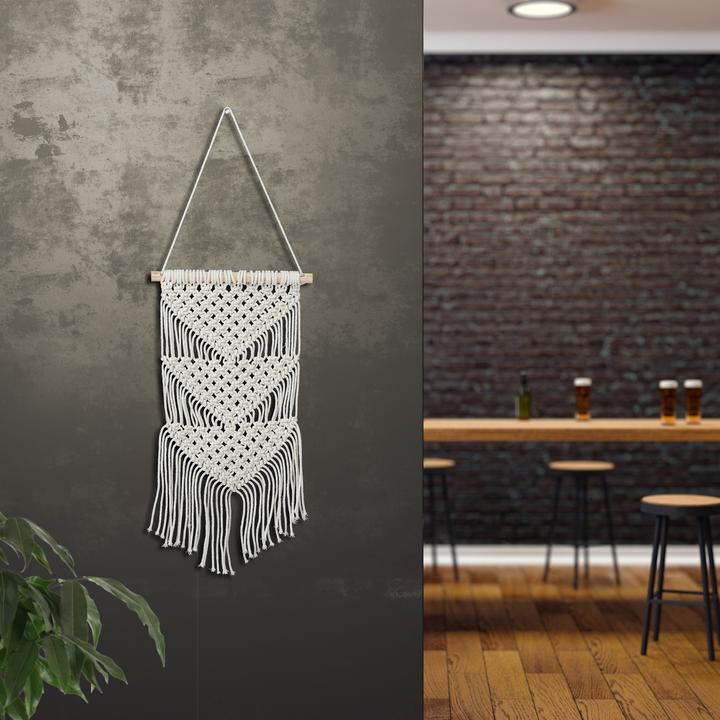 Actual product image Relaxdays Macramé wall hanging (25.5 x 1.5 x 70 cm)