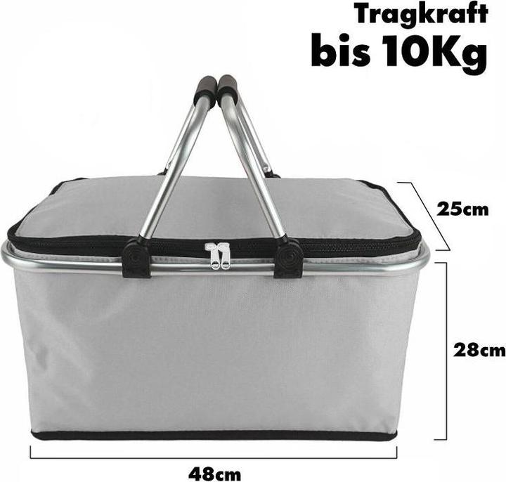 Image du produit Hermex Panier de course Panier de transport Panier isotherme Carrybag Sac isotherme Panier pique-nique (25 l)