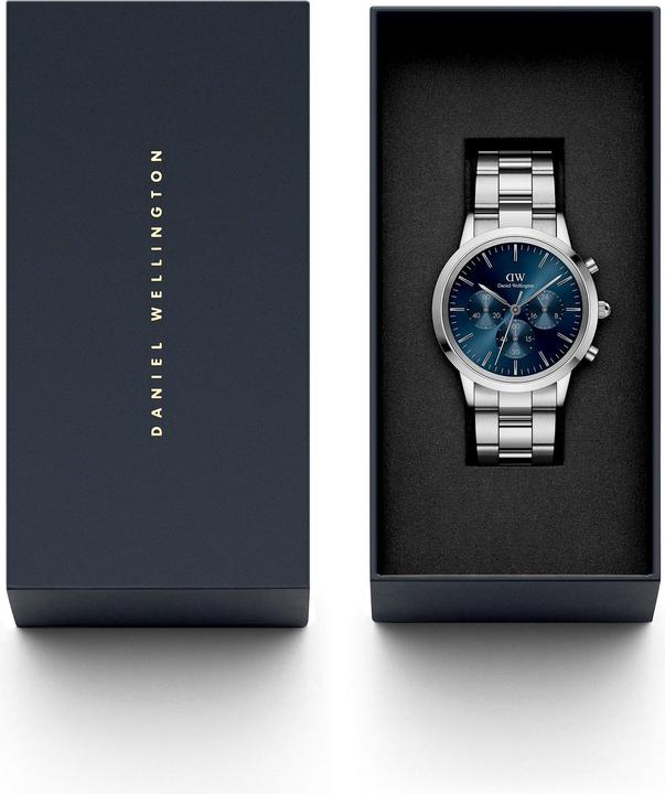Produktbild Daniel Wellington Iconic Chronograph Link Silver Arctic Sunray (Chronograph, 42 mm)