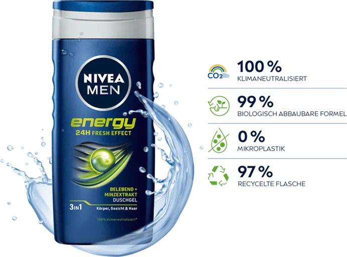 Actual product image NIVEA Men Care Shower Energy (50 ml)