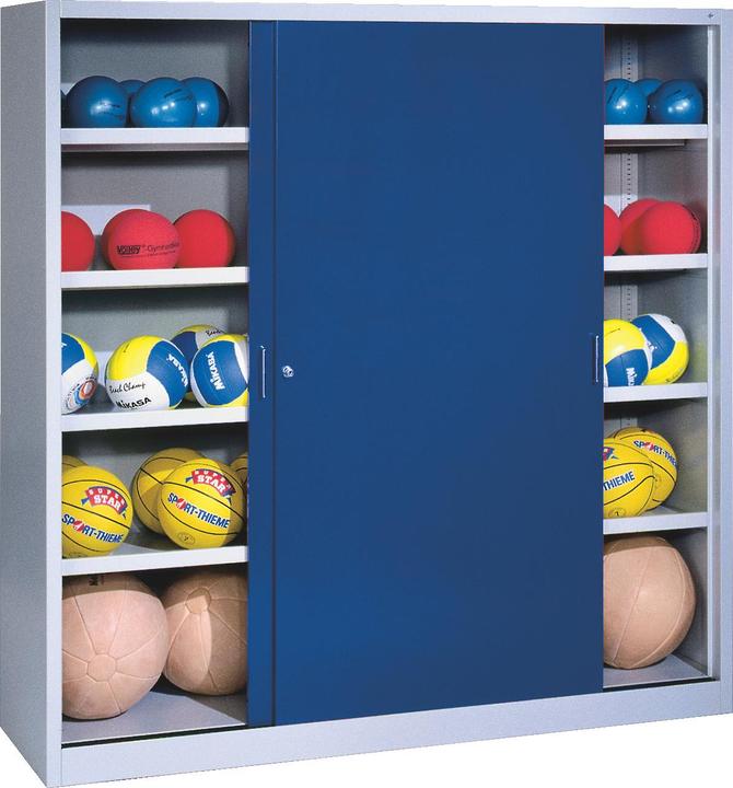 Image du produit C+P Armoire pour balles (hxlxp : 195x120x50 cm, avec portes coulissantes en tôle pleine, type 4)