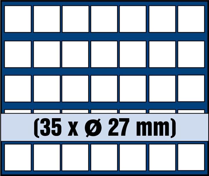 Safe Tableau für 35 Münzen bis 27 mm Ø