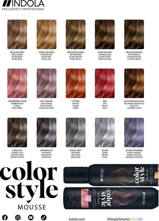 Produktbild Indola Profession Color Style Mousse Farbkarte