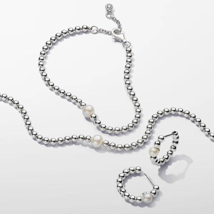 Actual product image Pandora Bracelet Treated Freshwater Cultured Pearl & Beads (16 cm, Sterling silver 925)