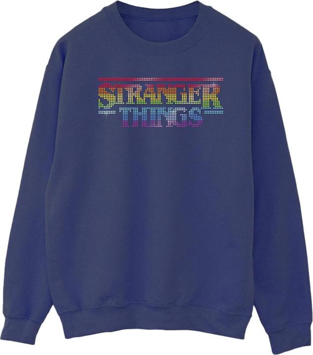 Actual product image Netflix Mens Stranger Things Rainbow Dot Logo Sweatshirt (M)