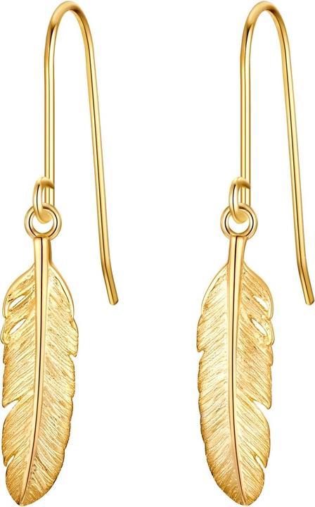 Glanzstücke München Damen Ohrringe Feder Sterling Silber - 35054 (Sterling Silber)