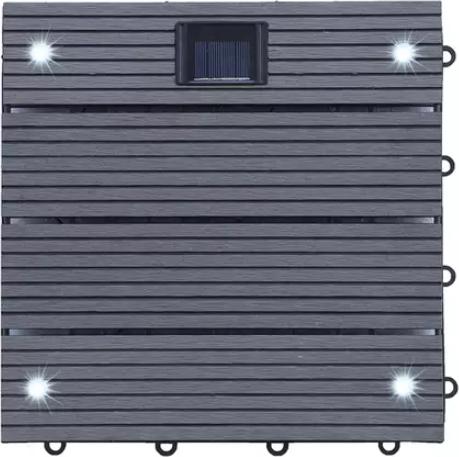 Produktbild Spa Solutions WPC Klickfliese mit LED 1 m2 Grau