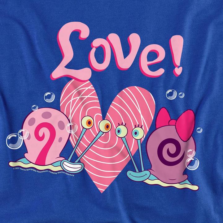 Immagine prodotto Spongebob Squarepants Valentine's Love Maglietta Gary e Snellie Adulto Unisex (L)
