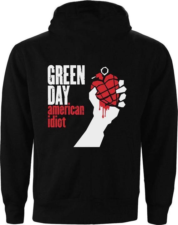 Image du produit Green Day Sweat à capuche American Idiot avec fermeture éclair sur toute la longueur (L)