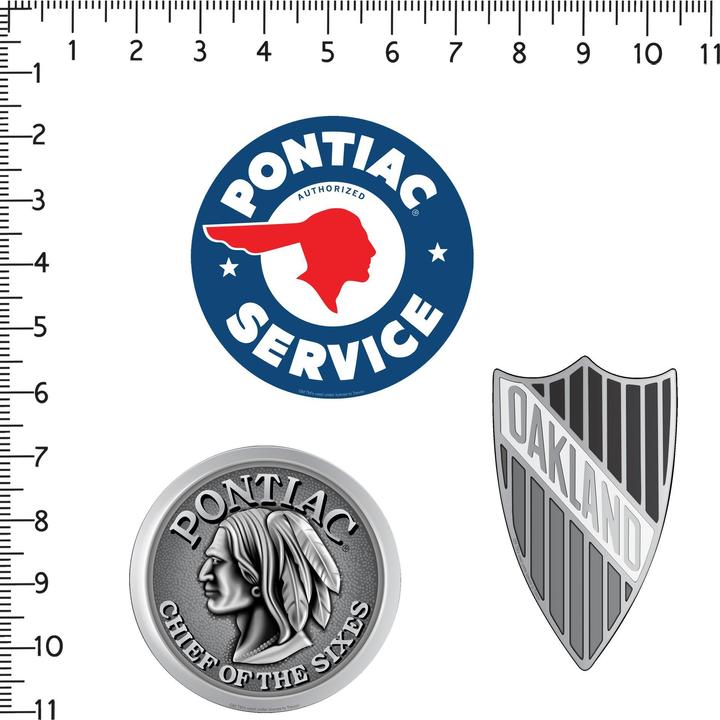 Produktbild Pontiac Logo Aufkleber Deluxe 50erPack Vinyl