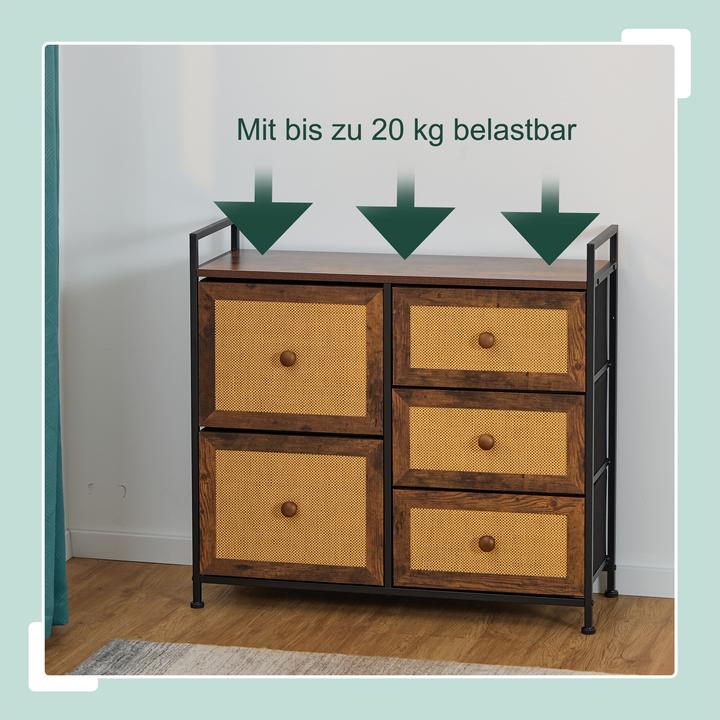 Actual product image Relaxdays Chest of drawers (85 x 31.5 x 77 cm)