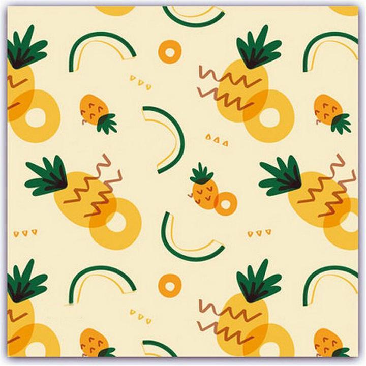Produktbild TOP Wiederverwendbare Stoff-Hygienemaske 10-12 Jahre Ananas (90 x)