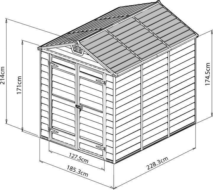 Produktbild Palram Gartenhaus SKYLIGHT 6x8 EXTRA