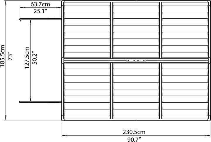 Produktbild Palram Gartenhaus SKYLIGHT 6x8 EXTRA