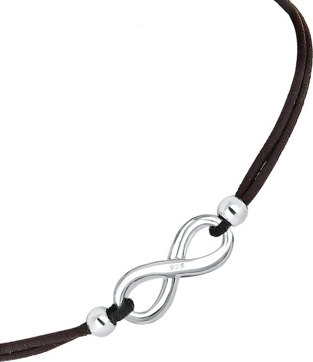 Immagine prodotto Elli Infinity, bracciale in tessuto (17 cm, Elastico, Argento 925, Nessuna pietra)