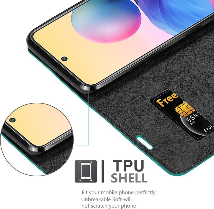 Immagine prodotto Cadorabo Libro Invis. Coperchio magnetico (Xiaomi Redmi Nota 10 5G, Xiaomi Poco M3 Pro 5G)