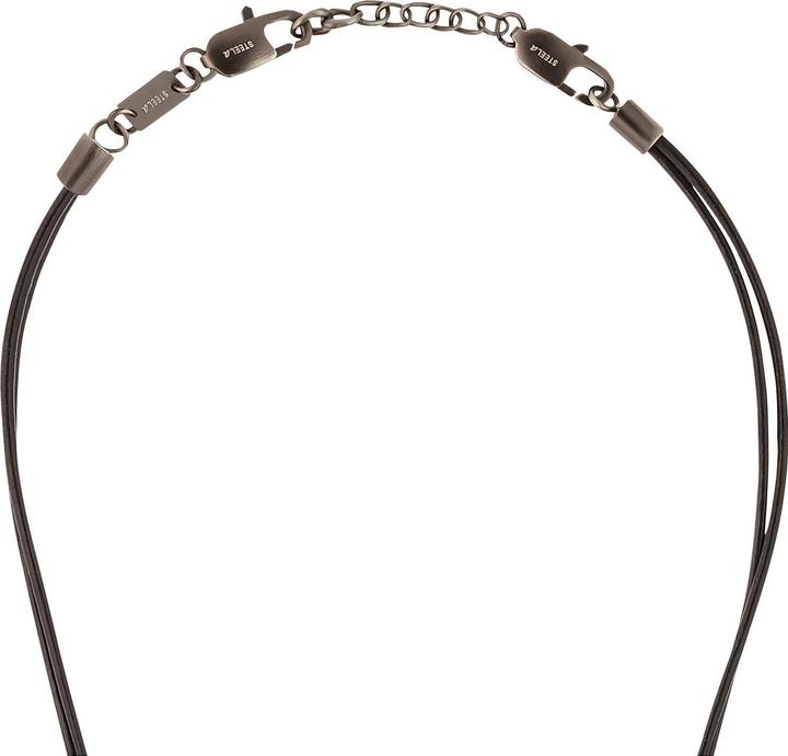 Image du produit S.Oliver Collier pour homme, cuir, acier inoxydable | dent (Acier inoxydable, Cuir, 40 cm)