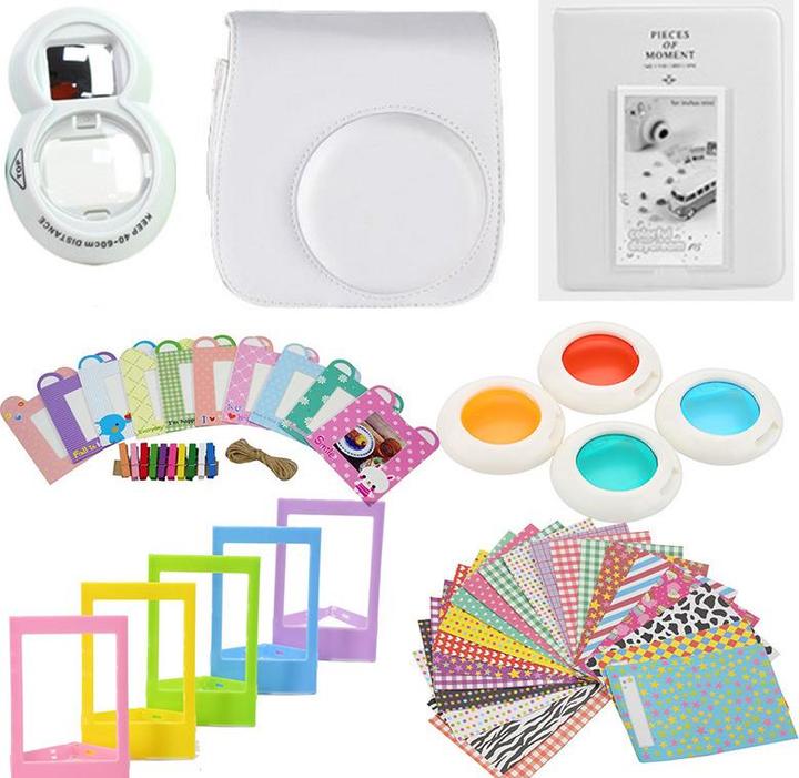 Actual product image JTI Accessory set for Fujifilm Instax Mini 8/9 - White (Camera accessory bag)