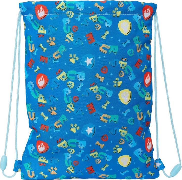 Produktbild Paw Patrol Rucksacktasche mit Bändern The Pups rule Blau 26 x 34 x 1 cm