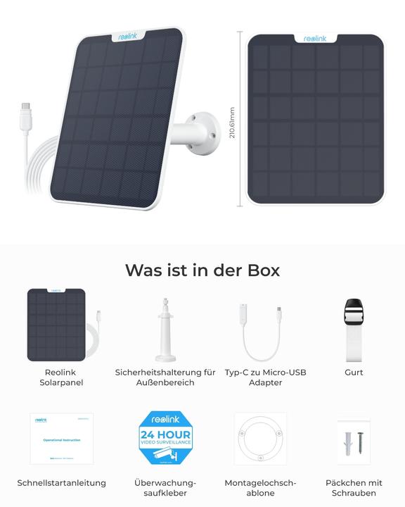 Produktbild Reolink Solarpanel 2 (Solarpanel)