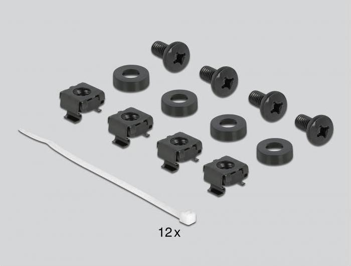 Image du produit Delock 19? Gestion des câbles brosse avec fixation des câbles 1 UH noir