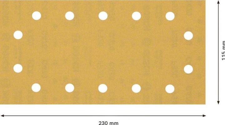Image du produit Bosch Professional Zubehör Papier abrasif Expert C470 avec 14 trous pour ponceuses vibrantes, 115 x 230 mm, G 320, 10 pcs. (320)