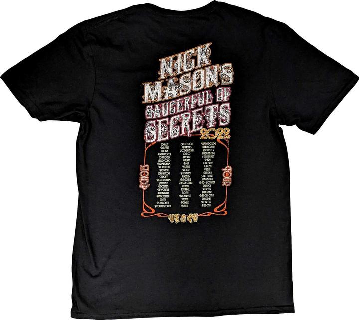 Actual product image Mason's Unisex Adult Hokusai Wave European Tour 2022 Back Print T-Shirt (S)