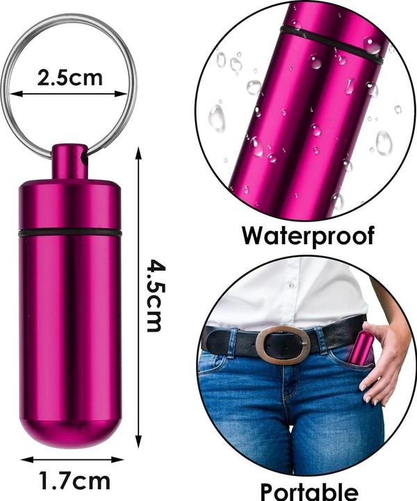 Actual product image Cbx Pill box with key ring