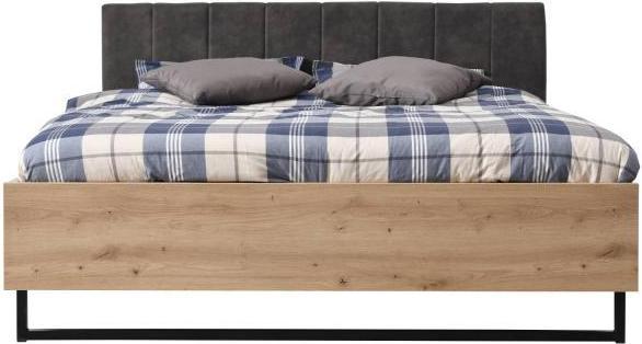 Actual product image Homestyle4u Double bed upholstered bed industrial style (160 x 200 cm)