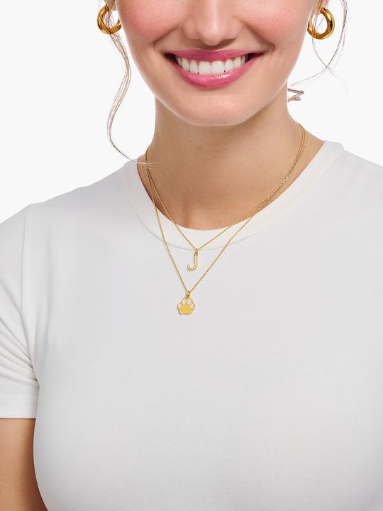 Immagine prodotto Thomas Sabo Catena placcata oro con ciondolo a forma di lettera J (Argento 925, 38 - 45 cm)