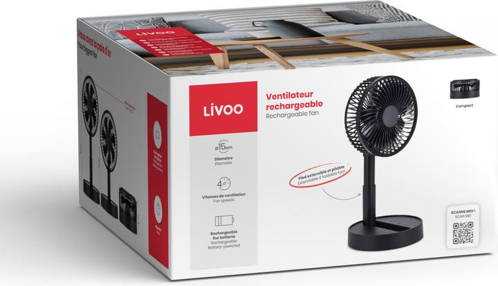 Produktbild Livoo Wiederaufladbarer Tischventilator